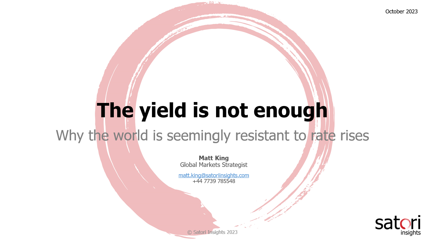 the yield is not enough satori insights