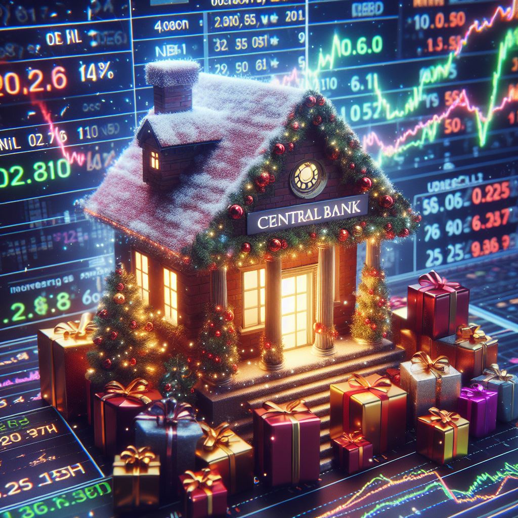 AI-generated central bank christmas scene